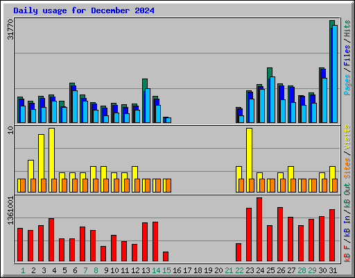 Daily usage for December 2024