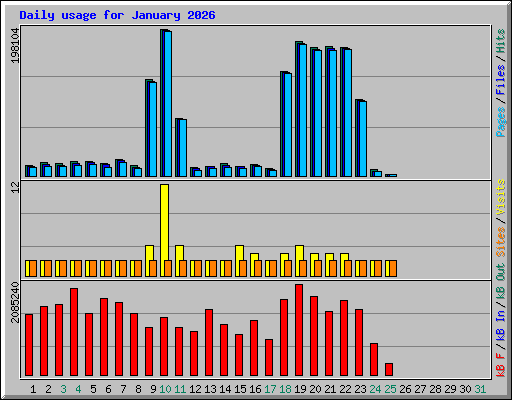 Daily usage for January 2026