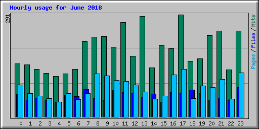 Hourly usage for June 2018