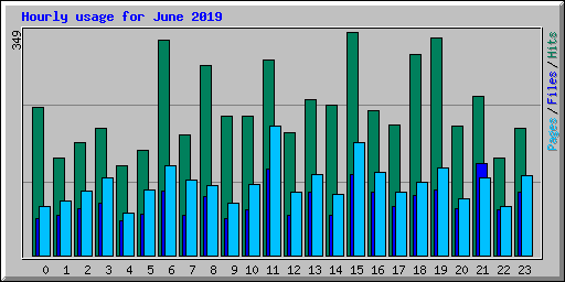 Hourly usage for June 2019