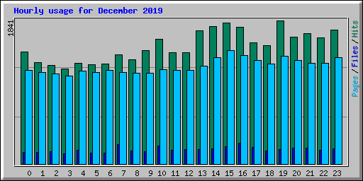 Hourly usage for December 2019