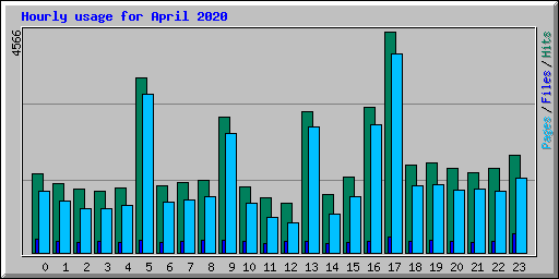 Hourly usage for April 2020