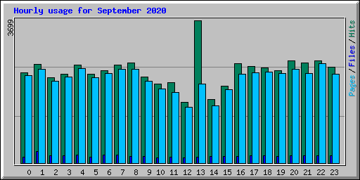 Hourly usage for September 2020