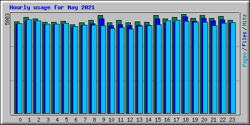 Hourly usage for May 2021