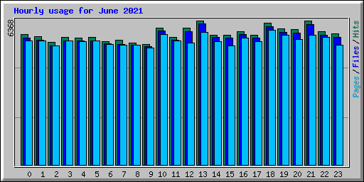 Hourly usage for June 2021