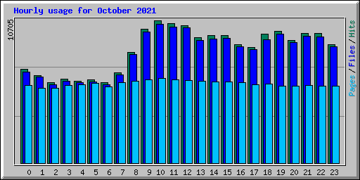 Hourly usage for October 2021