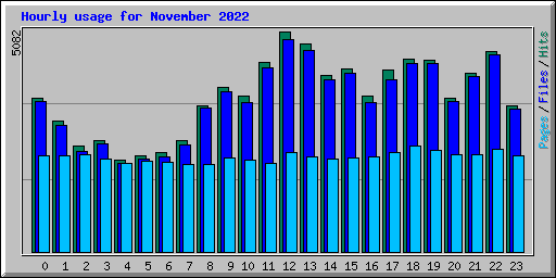 Hourly usage for November 2022