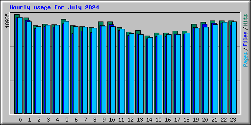 Hourly usage for July 2024