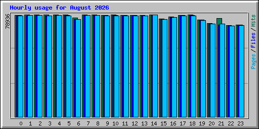 Hourly usage for August 2026